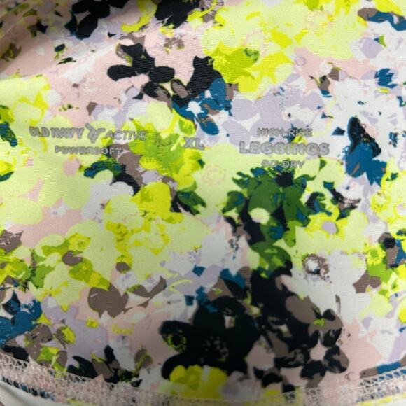 Activewear Set – Fabletics Neon Sports Bra L + Old Navy Floral Capri Leggings XL - Picture 6 of 7